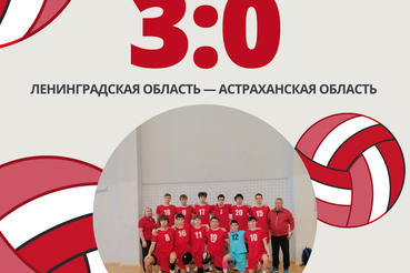ЛЕНИНГРАДСКАЯ ОБЛАСТЬ — АСТРАХАНСКАЯ ОБЛАСТЬ 3:0!